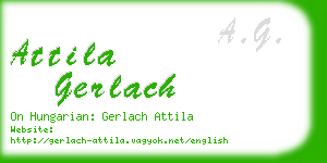 attila gerlach business card